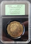 61 · 2003 GOLD PLATED 50C AUSTRALIAN COIN CORONATION