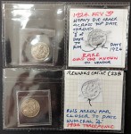 70 · 1924 + 1934 ERROR THREE PENCE MIXED GRADES &ERRORS