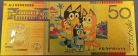 71 · BLUEY $50 BUCKS NOTE, 24K GOLD PLATED COLLECTORS