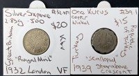 74 · 1932+1939 WORLD COIN AS NOTED ON 2X2