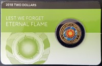 77 · 2018 $2 DOLLAR COLOURED AUST COIN "ETERNAL FLAME"