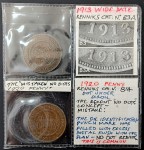 86 · 1913 + 1920 ERROR PENNYS MIXED GRADES AND ERROR