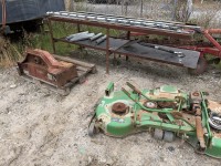 84 · Salvage parts Mower deck bench and attachment,