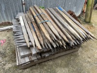 Pallet of timber stakes