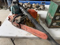 Chainsaw & leaf blower safety switch and power lea