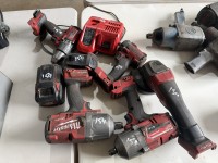 154 · Various battery power tools Milwaukee including gr