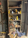 Contents to five Bay shelf and contents including