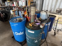226 · 200 litre drums x 6 with pumps and drum lifter