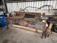 227 · Large metal workbench with twin grinders 2500 x 90