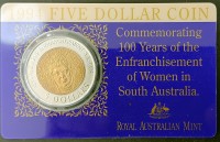 1994 $5 Dollar Coin Bi Metal Enfranchisement Anniv
