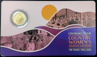 2022 $1 Dollar Coin Cwa 100 Years Display Card Unc