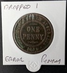 1931 Error Australian Dropped "1" Coin Nicer Grade