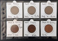 Collection Of 6 Australian Half Penny