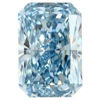 66 · 2.42 CARAT RADIANT DIAMOND FANCY VIVID BLUE /VS1