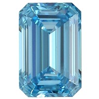 67 · 5.12 CARAT EMERALD DIAMOND FANCY INTENSE BLUE /VS2