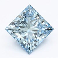 75 · 2.63 CARAT PRINCESS DIAMOND FANCY VIVID BLUE /VVS2