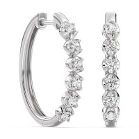 85 · 1.00 CARAT DIAMOND HOOP EARRINGS WHITE GOLD