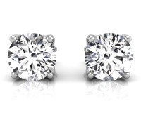 86 · 4.09 CARAT DIAMOND SOLITAIRE EARRINGS IGI PLATINUM