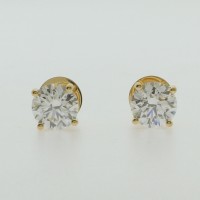 90 · 2.04 CARATS DIAMOND EARRINGS IGI 9K GOLD