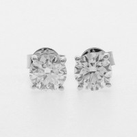 91 · 1.03 CARATS DIAMOND STUD EARRINGS WHITE GOLD