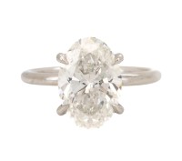 4.11 Carats Diamond Solitaire Ring Igi, Platinum