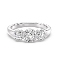 109 · 1.04 CARAT TRIOLOGY DIAMOND RING, WHITE GOLD