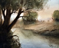 Geoffrey Sparks Original Gouache Painting On Paper