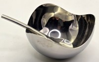 Georg Jensen Silver Sugar Bowl And Spoon