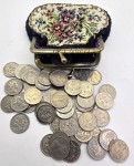 Antique Purse Filled With Coins