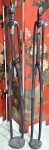 139 · PAIR OF ANTIQUE HANDCARVED TIMBER WARRIORS