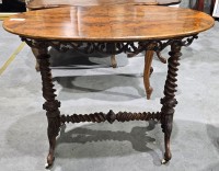 Antique Walnut Burl Occasional Table