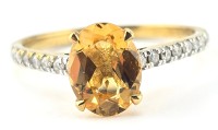 $5050 Valuation, Citrine And Diamond Gold Ring