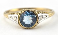 $5550 Valuation, Topaz And Diamond Gold Ring