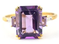 $5190 Valuation, Amethyst And Diamond Gold Ring