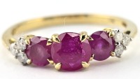 $5400 Valuation, Ruby And Diamond Gold Ring
