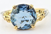 $5850 Valuation, Topaz And Diamond Gold Ring