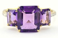 $5350 Valuation, Amethyst And Diamond Gold Ring