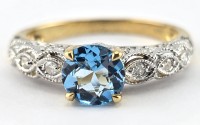 $5220 Valuation, Topaz And Diamond Gold Ring