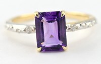 $5160 Valuation, Amethyst And Diamond Gold Ring